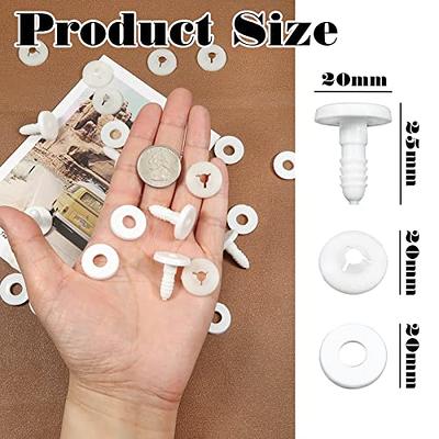 TOAOB 20 Set 20mm Doll Joints White Plastic Animal Joints for Doll Making  Limbs and Head Joints - Yahoo Shopping