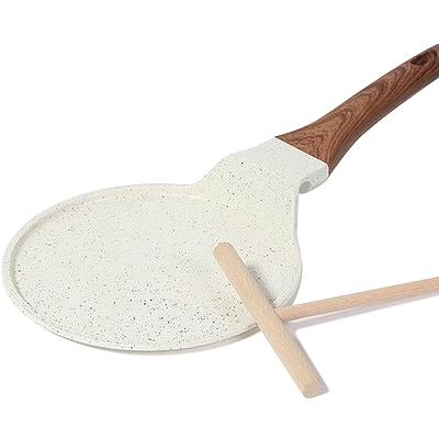 8 Round Crepe Pan with Bamboo Spreader - CHEFMADE official store