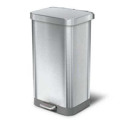 Glad Plastic Step Garbage Can, 20 gallon, Gray 