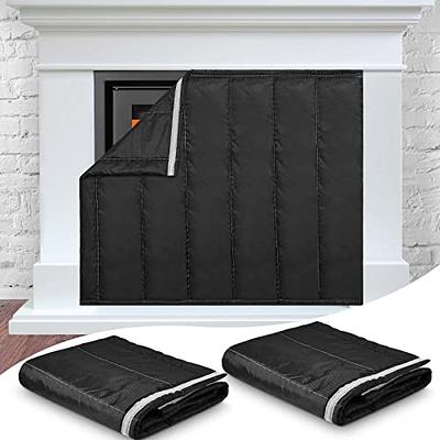 Fireplace CoverFireplace Draft Stopper Black Fireplace Blanket for Heat  Loss