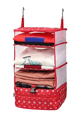 ELEZAY Hanging Packing Cubes Portable Travel Closet Collapsible Compression  Clothes Organizer with Built in Shelves for Carry-on Luggage Suitcase  Wardrobe Large_11.8 * 11.8 * 24 IN, Snow - Yahoo Shopping