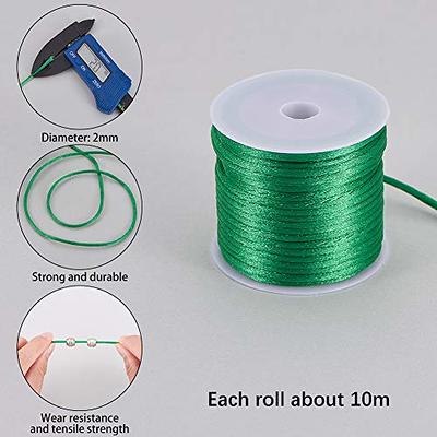 PH PandaHall 100 Yards 2mm Satin Rattail Cord Nylon String Trim Silk Cord Beading  String for Friendship Bracelet Necklace Chinese Knot Macramé Trim Dream  Catchers Braid Hair 10 Color - Yahoo Shopping