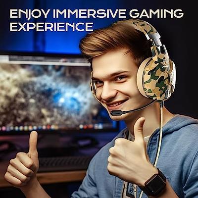 YINSAN Gaming Headset for Xbox One, PS4 Headset with Mic, Stereo Surround  Sound, Noise Cancelling Microphone & One-Key Mute, Cool Camo Gaming  Headphones for Nintendo Switch PS5 PC - Yahoo Shopping