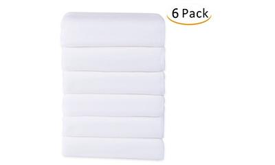 AQUA Pack of 6 Large Bath Towels 100% Cotton 27x55 Highly Absorbent Soft