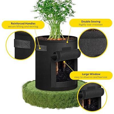 5Packs 10 Gallon Potato Grow Bag, Heavy Duty Potato Bags For