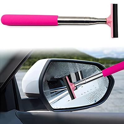 Telescopic Car Side Mirror Wiper Rearview Mirror Squeegee Water Removal  Tool