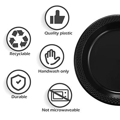 Mimorou 200 Pcs Black Plastic Plates Disposable Plates 6 Inch Round Dessert  Heavy Duty Wedding Cake Bulk for Events Birthday Party Christmas Dinner  Travel Picnic Appetizer Supplies (Black) - Yahoo Shopping