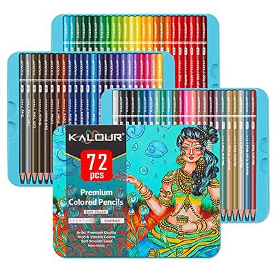 KALOUR Professional Colored Pencils,Set of 300 Colors,Artists Soft Core  with Vibrant Color,Ideal for Drawing Sketching Shading,Coloring Pencils for  Adults Artists Beginners