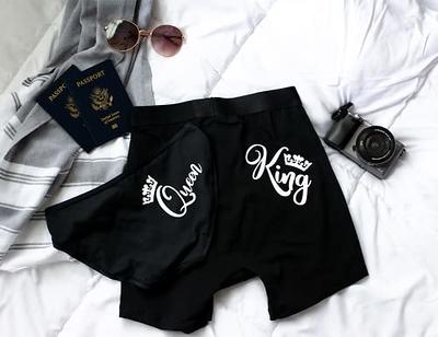 King and Queen Undies Set, Matching Underwear for Couples Gifts for Husband  and Wife Funny Valentines Day - Yahoo Shopping
