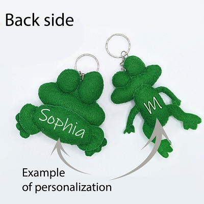 Frog With Knife Acrylic Keychain