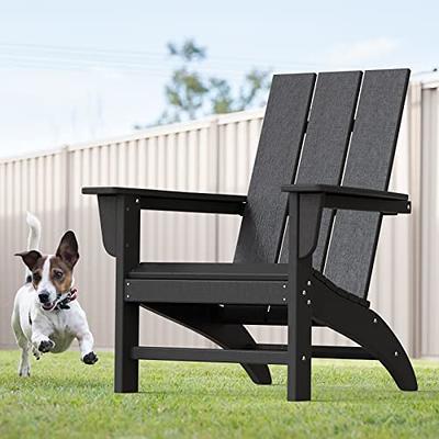 Modern Adirondack Chair Wood Texture Poly Lumber Patio Chairs