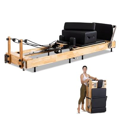  Foldable Pilates Reformer Machine: Rubber Wood