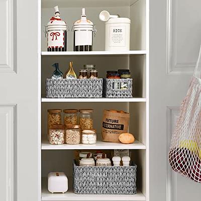 GRANNY SAYS Bathroom Baskets for Organizing, Wicker Baskets for Shelves,  Toilet Storage Basket with Dividers, Small Baskets for Organizing, Basket  for