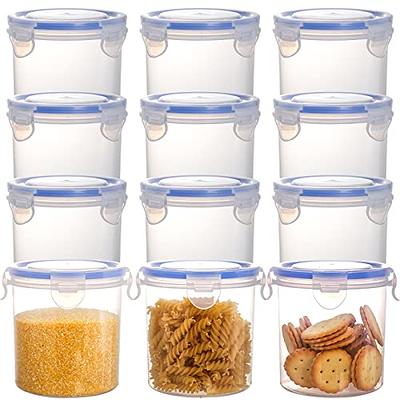 EatNeat 72 oz Glass Food Storage Containers - Large Canisters with Sealed  Lids for Pasta, Flour, Sugar - Set of 2 Tall Kitchen Jars