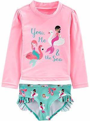 Simple Joys by Carter's Girls' 2-Piece Assorted Rashguard Sets, Aqua Green  Swan/Pink Mermaid, 4T - Yahoo Shopping