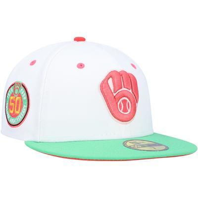 Men's New Era White/Green Pittsburgh Pirates 76th World Series Watermelon Lolli 59FIFTY Fitted Hat