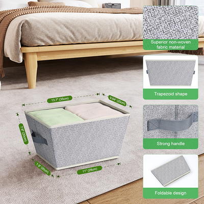 homsorout Closet Storage Bins with Lids, Fabric Storage Cubes Bins for  Organization, Foldable Decorative Storage Boxes Baskets for Organizing, Closet  Organizer Bins for Home, Office, 3 Packs, Beige