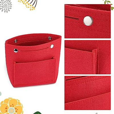 2Pcs Handbag Organizer Insert, Felt Purse Organizer with Zip For LV NeoNoe