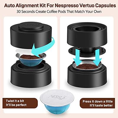 For Nespresso Vertuo Coffee Capsule Cup Sets Reusable Pods Refillable Self  Stick