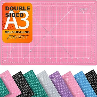 Thickened 18x12 Self Healing Cutting Mat, Idemeet Rotary Cutting Sewing  Mat for Crafts, 5-Ply Blade Table Protector Cut Board for Fabric Leather  Cutting Quilting Modeling Hobby Project, A3, Pink - Yahoo Shopping