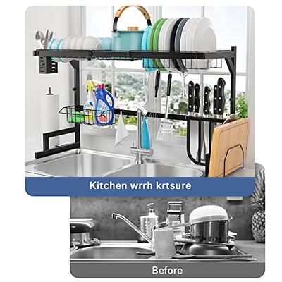 Tomorotec Never Rust Aluminum Dish Rack and Drain Board with