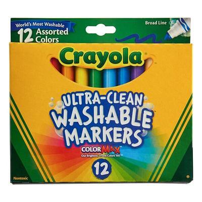 Crayola Ultra Clean Washable Markers Fine Tip Assorted Classic Colors Box  Of 10 - Office Depot