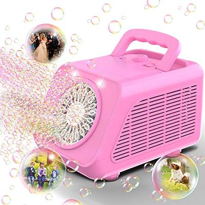 Pupu Pig Bubble Lawn Mower, Pink Bubbles Blower Machine for