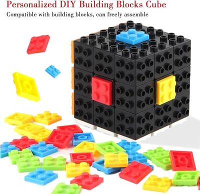 Speed Magic Cube 3x3, Puzzle Brain Teaser Magic Cube with Base Cube Bricks