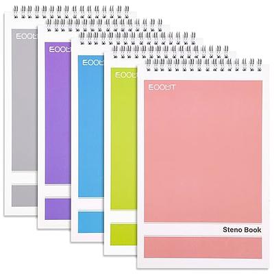 Basics Writing Pads, 5 inch x 8 inch, Narrow Ruled, Pink, Orchid & Blue Paper, 6-Pack