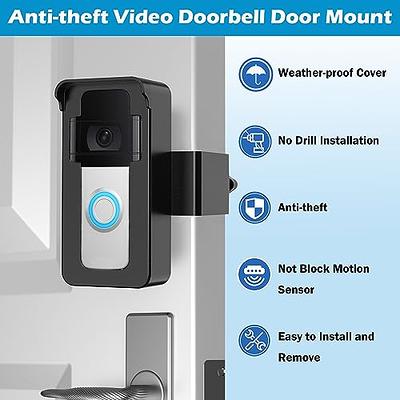 Anti-Theft Blink Doorbell Door Mount,No-Drill Mounting Bracket for Blink  Video Doorbell cover Holder Not Block Doorbell Sensor Easy to Install Blink