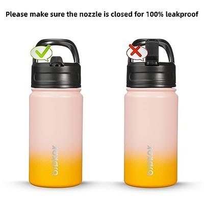 Oldley Insulated Water Bottle 20oz Stainless Steel Water Bottles with Straw  for Adults Kids, Double Wall Vacuum Bottles, Leak-Proof Sports water