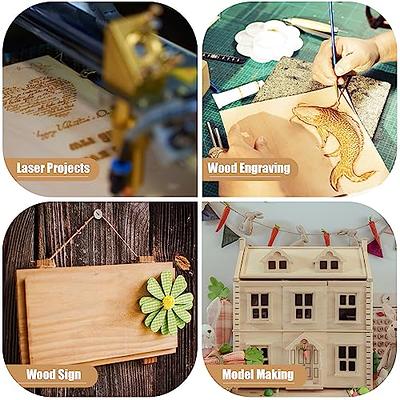 Unfinished Wood Blocks for Crafts, Painting, Wood Burning (6 x 8 x 1 in, 4  Pack)