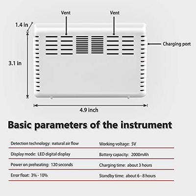 Indoor Air Quality Monitor Accurate Tester for Formaldehyde HCHO TVOC PM2.5  CO2 CO Multifunctional Air Gas Detector Real Time Data&Mean Value