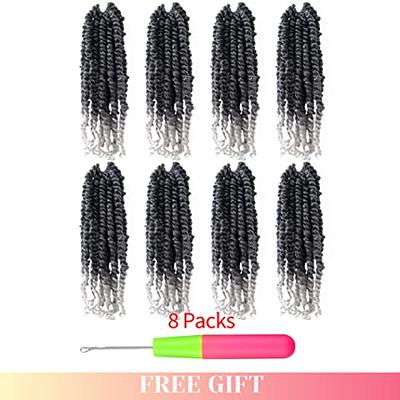 Toyotress Bob Spring Twist Hair - 6 inch 8 packs Pre-twisted kids Crochet  Hair Spring Twists Croch…