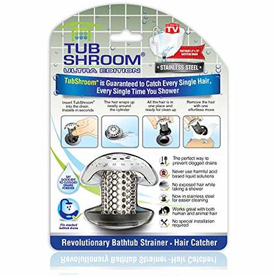 TubShroom Ultra Revolutionary Bath Tub Drain Protector Hair  Catcher/Strainer/Snare Stainless Steel, 1-Pack, Silver - Yahoo Shopping