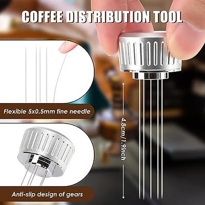 51MM 2 in 1 Coffee Distributor Tamper Espresso Stirrer Distribution WDT  Tool Coffee Needle Tamper Coffee Accessories