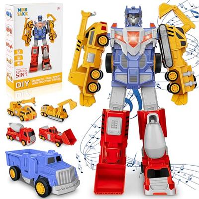 Transforming Robot Toys for Boys Girls Age 3 4 5 6 Years Old,5 in 1 Construction  Trucks Vehicles Transform Robot，STEM Bssemble Cars Action Figures Ages  3-8,Christmas Birthday Gift for Toddlers 3+ - Yahoo Shopping