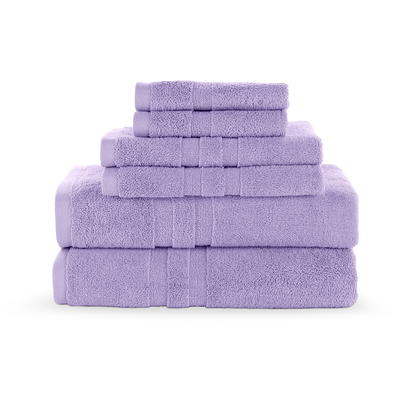 TEXTILOM 100% Turkish Cotton 6 Pcs Bath Towel Set, Luxury Bath Towels for Bathroom, Soft & Absorbent Bathroom Towels Set (2 Bath Towels, 2 Hand