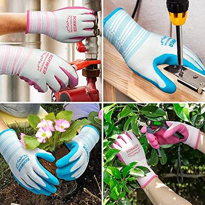 COOLJOB Gardening Gloves for Women and Ladies, 6 Pairs Breathable