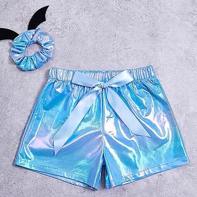 Amazon.com: techcity Girls Metallic Shorts Sparkly Shiny Short Pants Casual  Dance Party Costume Outfits with Sunglasses : Clothing, Shoes & Jewelry