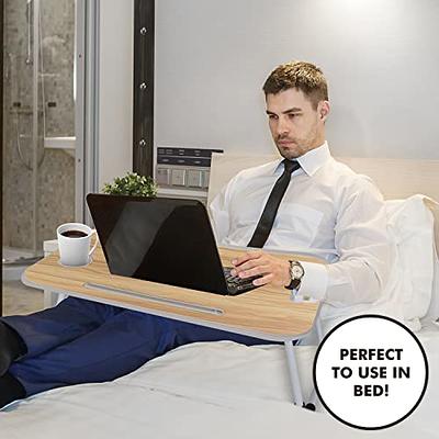 BUYIFY Folding Lap Desk, 23.6 Inch Portable Wood Black Laptop Bed Desk Lap  Desk with Cup Holder, for Working Reading Writing, Eating, Watching Movies  for Bed Sofa Couch Floor - Yahoo Shopping