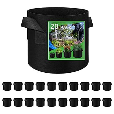 Delxo 12-Pack 15 Gallon Grow Bags Heavy Duty Aeration Fabric Pots Thic