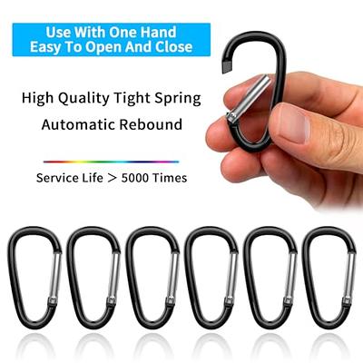 S Carabiner Mini Aluminum Spring Clips Small Snap Hooks Keychain for  Fishing/Camping/Outdoor Sports (Multicolour) - Yahoo Shopping