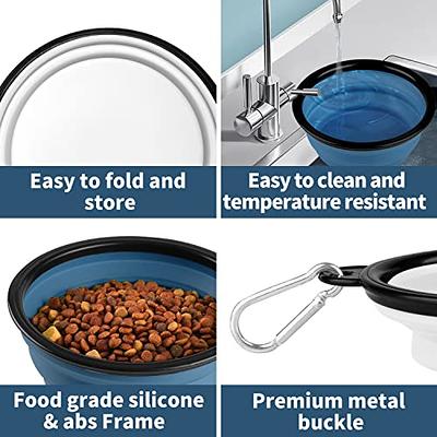 2 Collapsible food and water bowls with caribiner