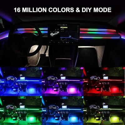 MIHAZ Car Led Strip Lights Interior 5 in 1 Acrylic Ambient