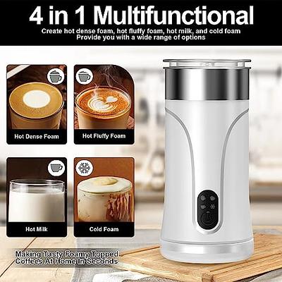 BEICHEN Milk Frother and Steamer, 4-in-1 Milk Foamer Frother for Coffee  Automatic Hot and Cold Foam Stainless Steel Maker with 2 Whisks for Latte  Cappuccinos, Macchiato, Hot Chocolate Milk (Black) - Yahoo Shopping