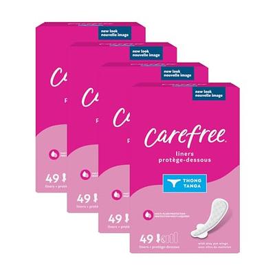 Carefree Panty Liners, Regular Liners, Wrapped, Unscented, 54ct (Packaging  May Vary) - Yahoo Shopping