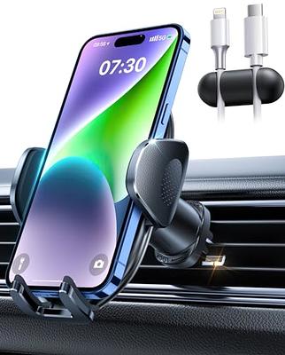  Miracase Air Vent Phone Holder for Car[Metal Hook Clip], Hands  Free Universal Automobile Cell Phone Mount Fit for iPhone 15 Series/iPhone  14/13 Series and All Smartphones,Gray : Cell Phones & Accessories
