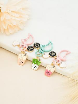 Flower Charm Keychain Customizable Key Ring Bag Accessory Car