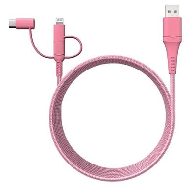 1 m (3 ft.) USB Multi Charging Cable - USB to Micro-USB or USB-C or  Lightning for iPhone / iPad / iPod / Android - Apple MFi Certified - 3 in 1  USB